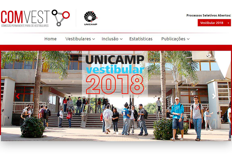Novo site da Comvest, atualizado em 11 de abril Novo site da Comvest, atualizado em 11 de abril