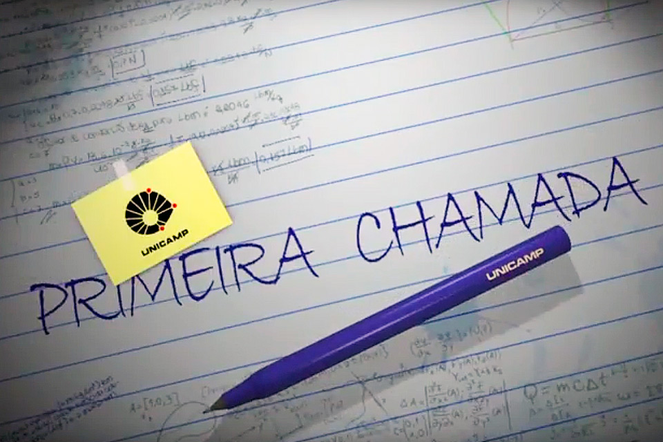 Ilustração do programa PRIMEIRA CHAMADA da COMVEST Juliana Sangion entrevista coordenadores executivo e de pesquisa da Comvest