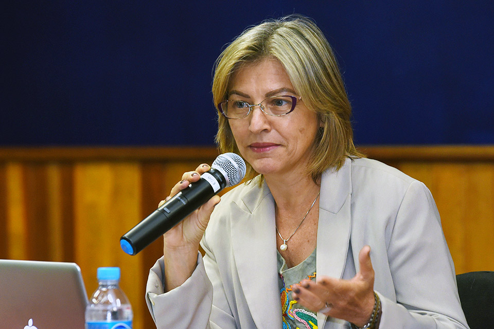 A professora Débora Mazza, uma das coordenadoras do encontro A professora Débora Mazza, uma das coordenadoras do encontro