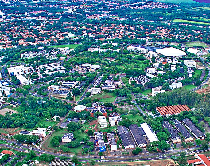 Vista aérea da Unicamp