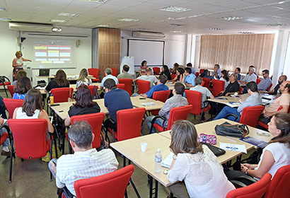 Coordenadores e coordenadores-associados de Graduação durante o workshop