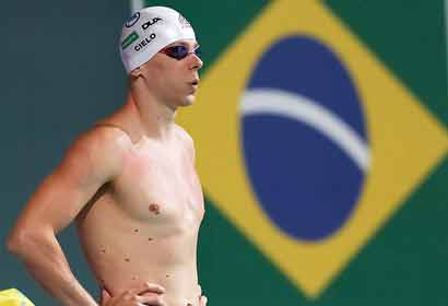 Cesar Cielo, nadador, medalhista olímpico e recordista mundial dos 50 e 100 metros livres Cesar Cielo, nadador, medalhista olímpico e recordista mundial dos 50 e 100 metros livres