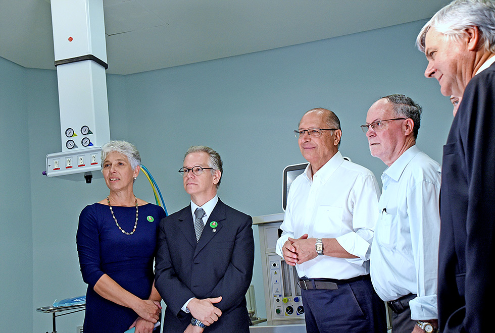Governador Alckmin, reitor Marcelo Knobel e autoridades no Hospital Regional "Dra. Zilda Arns" 