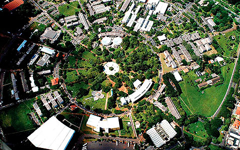 Imagem aérea da Unicamp