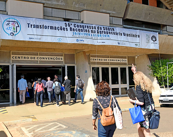 Chegada ao 56º Congresso da Sociedade Brasileira de Economia, Administração e Sociologia Rural "SOBER" Chegada ao 56º Congresso da Sociedade Brasileira de Economia, Administração e Sociologia Rural "SOBER"