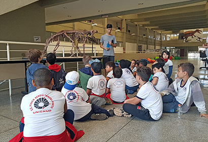Aspecto geral da exposição Dinossauros (?) no IG Aspecto geral da exposição Dinossauros (?) no IG
