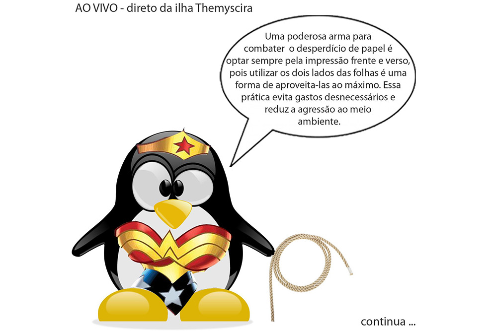 Mulher-maravilha Desenho de pinguim como mulher maravilha