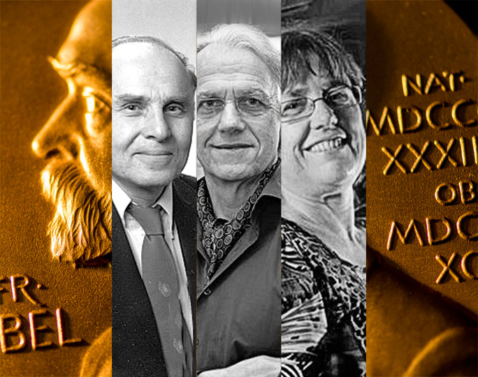 Arthur Ashkin, Gérard Mourou e Donna Strickland Arthur Ashkin, Gérard Mourou e Donna Strickland