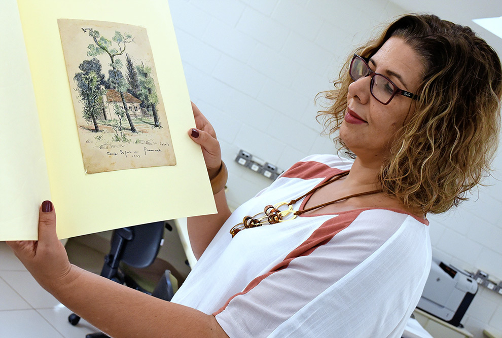 As aquarelas são uma parte pouco conhecida do artista, contou Roberta de Moura Botelho, diretora técnica do Cedae. As aquarelas são uma parte pouco conhecida do artista, contou Roberta de Moura Botelho, diretora técnica do Cedae.