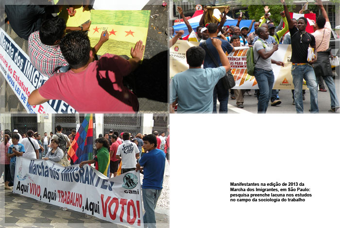 Manifestantes na edição de 2013 da Marcha dos Imigrantes, em São Paulo: pesquisa preenche lacuna nos estudos no campo da sociologia do trabalho