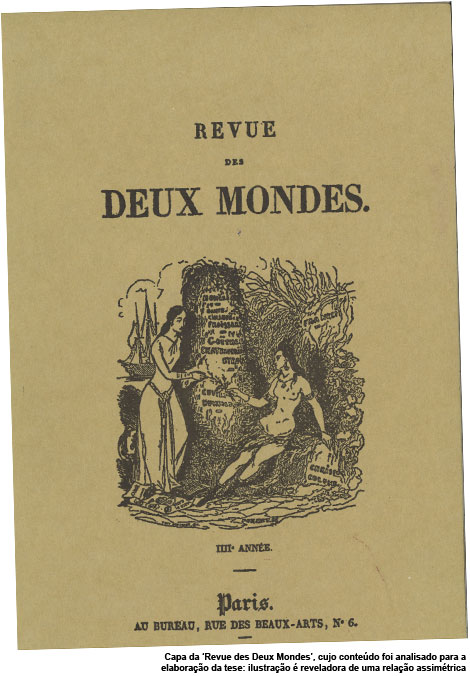 Capa da ‘Revue des Deux Mondes’, cujo conteúdo foi analisado para a elaboração da tese: ilustração  é reveladora de uma relação assimétrica
