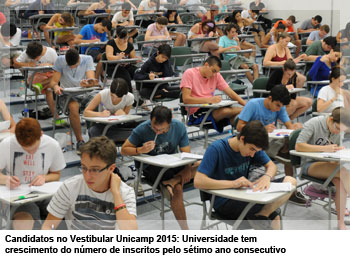 Candidatos no Vestibular Unicamp 2015: Universidade tem crescimento do número de inscritos pelo sétimo ano consecutivo