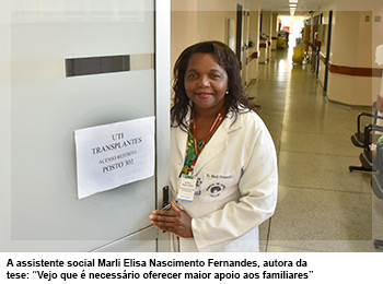 A assistente social Marli Elisa Nascimento Fernandes, autora da tese: “Vejo que é necessário oferecer maior apoio aos familiares”