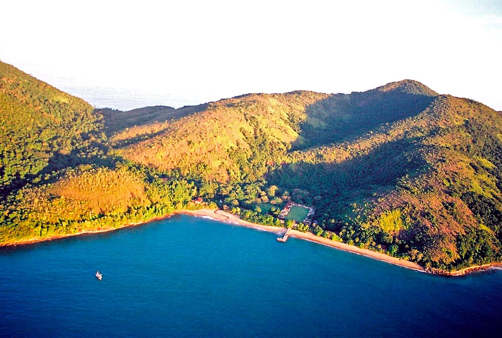 Vista aérea do Parque Estadual Ilha Anchieta, em Ubatuba: drones produziram mais de 2.500 imagens