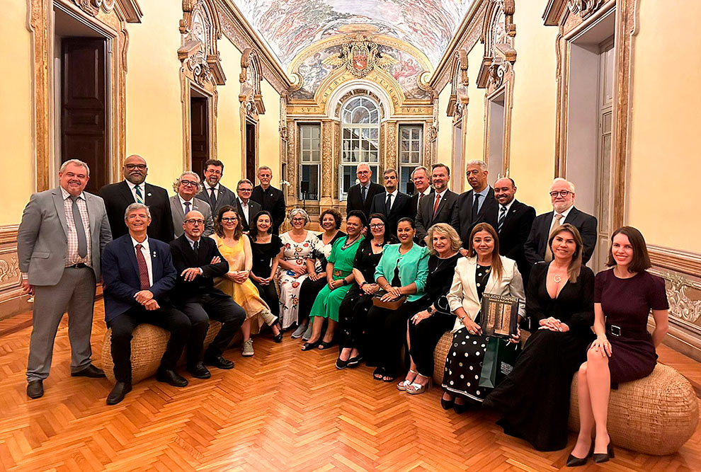 Delegação de universidades brasileiras na Embaixada do Brasil, em Roma
