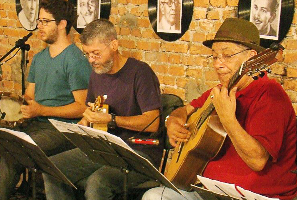 Ensaio dos músicos do projeto Concertando o Choro com Rafael Toledo, Milton Mori e Luizinho 7 Cordas