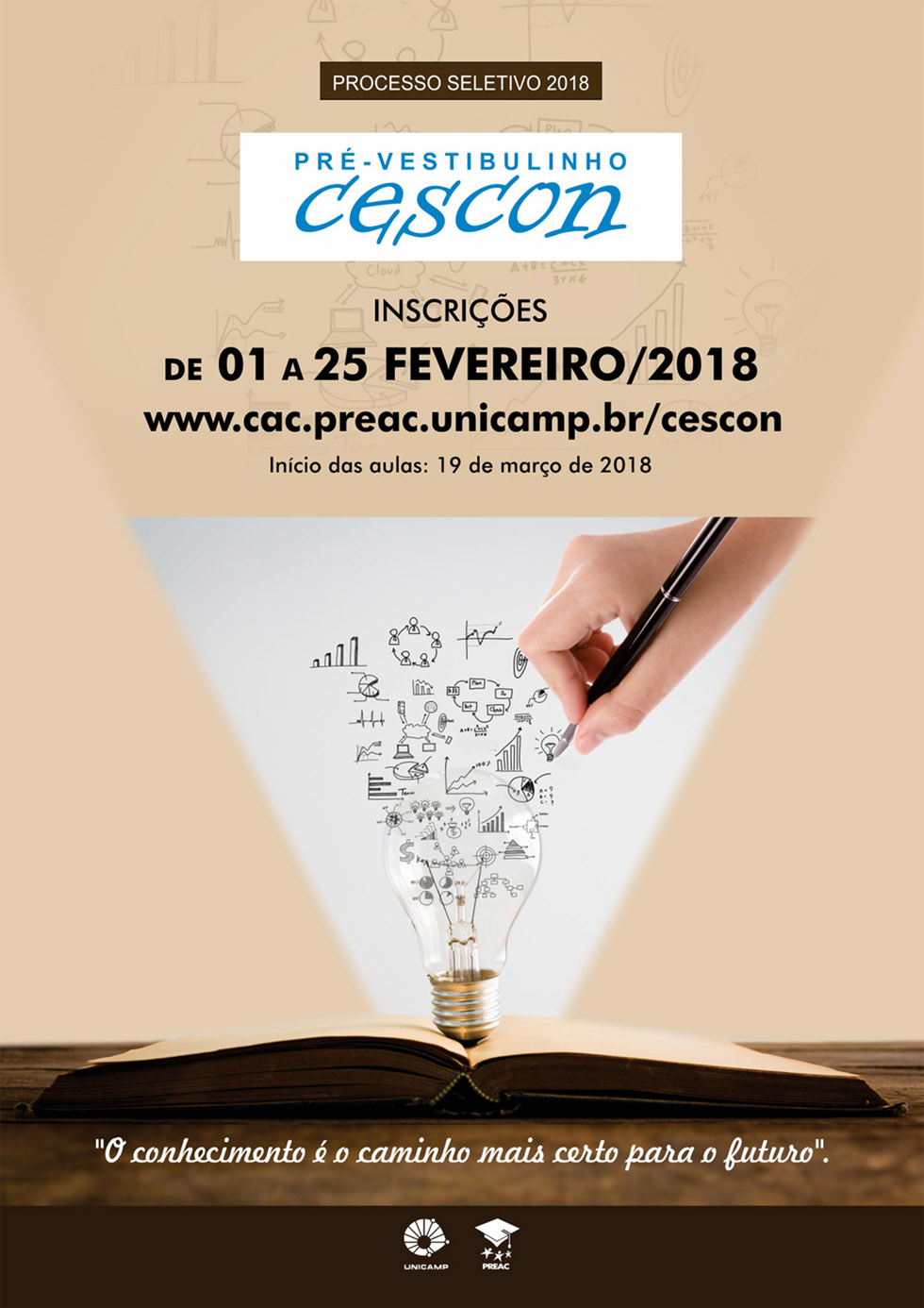 Cartaz das inscrições 