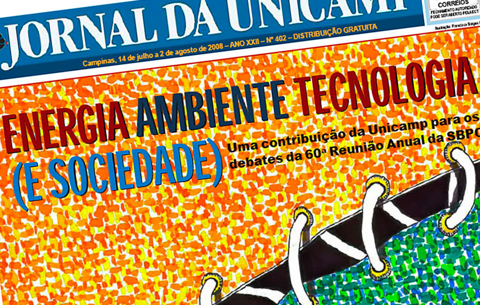 Recorte da capa da Edição nº 402 do Jornal da Unicamp 