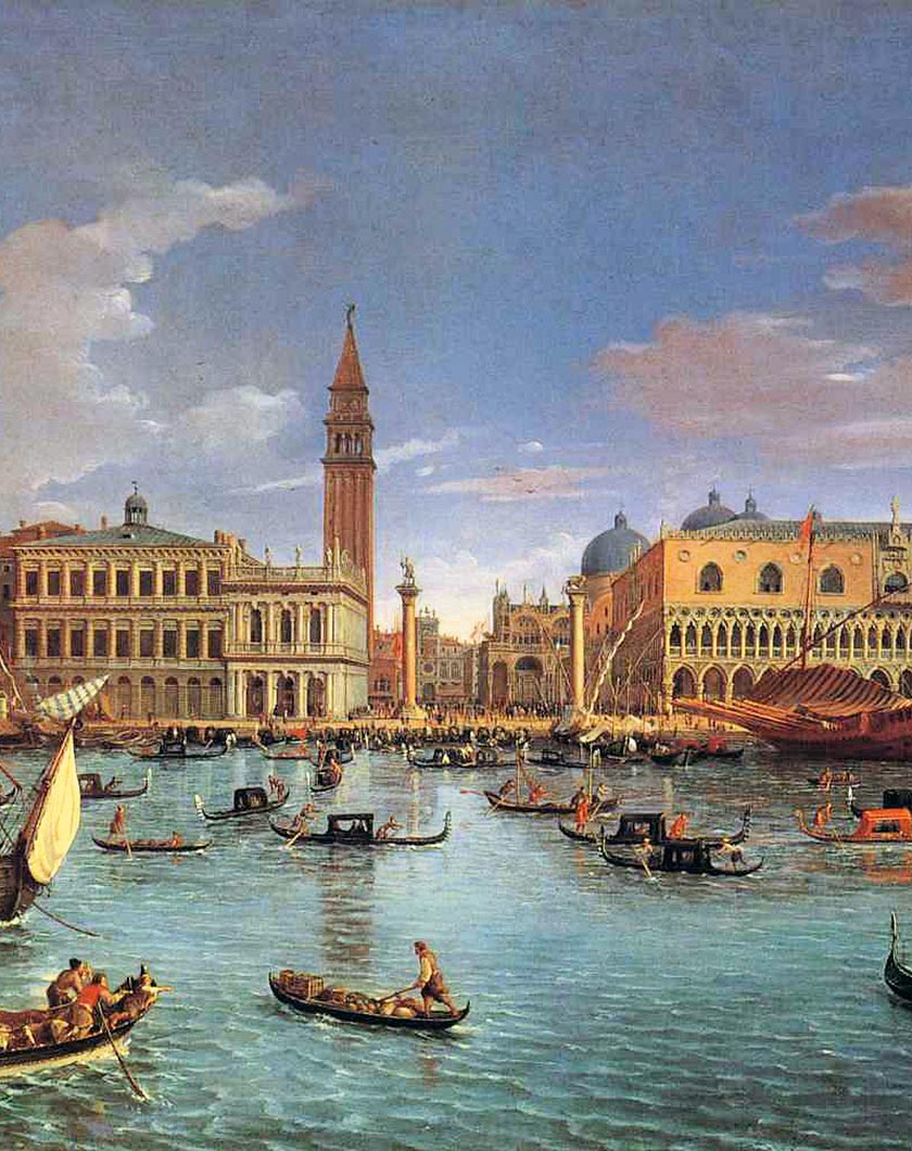 Praça de São Marcos, em Veneza, em 1697 |  Imagem: Gaspar van Wittel | commons.wikimedia.org