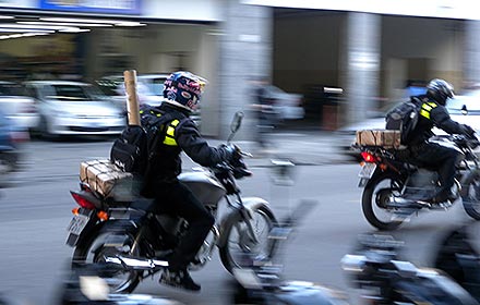 Motoboy no trânsito de São Paulo | Reprodução