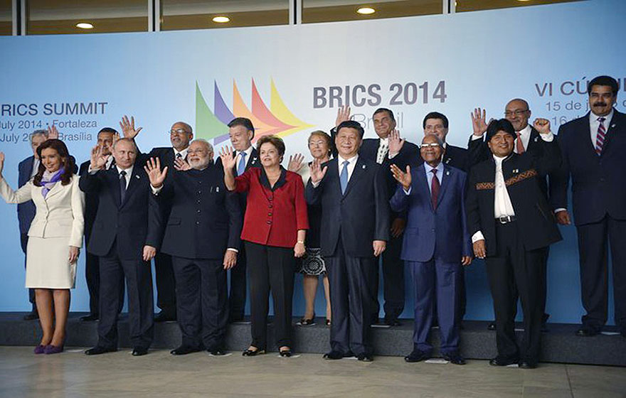 Reunião entre os chefes de governo dos Brics e da Unasul, realizada em 2014, em Brasília | Foto: Agência Brasil