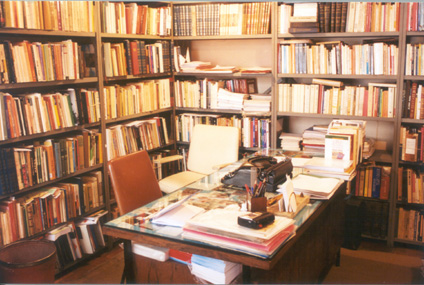 Mesa de trabalho do professor Octavio Ianni, em sua casa no bairro paulistano de Indianápolis