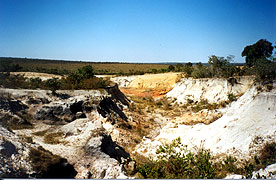 Estado de Goiás: erosão acelerada em areias quartzosas