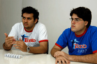 Eric Emiliano Amaral e João Paulo Cossi: visita de grandes empresas (Foto: Antoninho Perri)