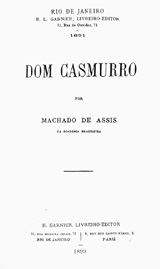 Folha de rosto da primeira edição de Dom Casmurro