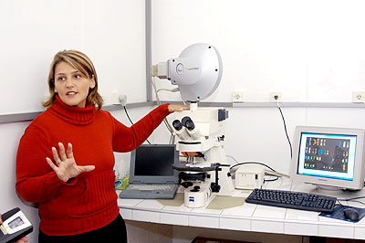 A professora Juliana Heinrich, geneticista responsável pelo Laboratório de Citogenética e Cultivo Celular: trabalho pioneiro (Foto: Antoninho Perri)