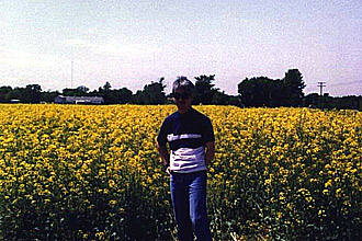 O professor Armando Kazuo Fujii, em campo de canola nos Estados Unidos: principais problemas relativos à perda de qualidade em germinação são causados pelas condições de temperatura e umidade (Foto: Divulgação)
