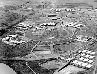Imagem aérea do campus da Unicamp em Campinas: Os primeiros anos com as primeiras unidades  (Foto: Acervo Arquivo Central (Siarq) Unicamp)