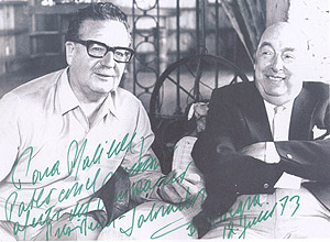 Com Salvador Allende, no Chile, em 1973