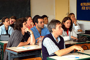 Professores da região de Apiaí durante curso de formação: oportunidade única e interesse pelo conteúdo