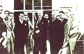 Visita de Francisco Matarazzo: em Avaré (de chapéu na mão) na década de 30 (Fotos: Divulgação)