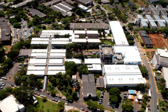 Vista aérea do Instituto de Química hoje: produção científica invejável (Foto: Antoninho Perri)