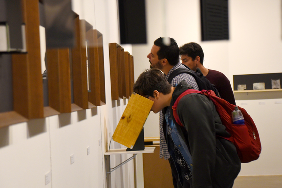 Público presente na abertura da exposição na Galeria do Instituto de Artes
