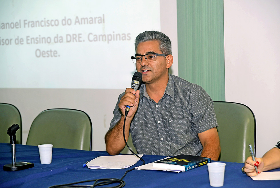 O professor Manoel Francisco do Amaral, da Diretoria de Ensino Campinas Oeste O professor Manoel Francisco do Amaral, da Diretoria de Ensino Campinas Oeste