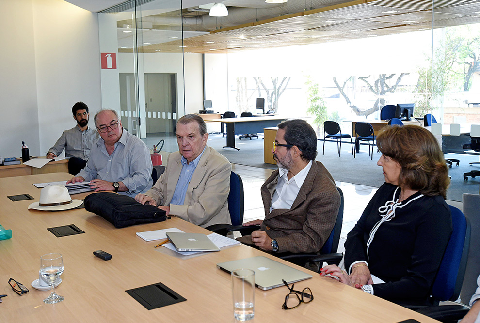 Angelo Cortelazzo, Carlos Vogt, Derval Rosa e Elisabete de Aguiar no IdEA