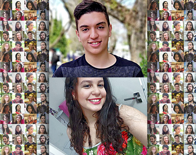 Thiago Medeiros, de 18 anos, de Curitiba. Marcela Andrada, tem 17 e é de Teresina