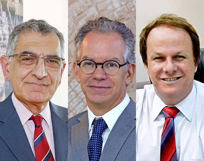 Vahan Agopya (USP), Marcelo Knobel (Unicamp) e Sandro Valentini (Unesp) Vahan Agopya (USP), Marcelo Knobel (Unicamp) e Sandro Valentini (Unesp)