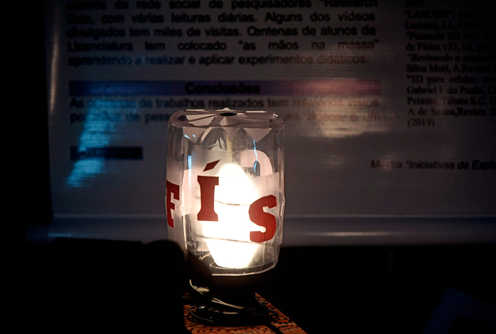 Luz e física Luz em um experimento