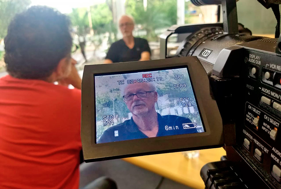 Cineasta Ugo Giorgetti durante entrevista no Instituto de Estudos Avançados (IdEA). Foto: Thais Marin Cineasta Ugo Giorgetti durante entrevista no Instituto de Estudos Avançados (IdEA). Foto: Thais Marin