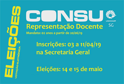CONSU - Inscrições de 3 a 11 de abril CONSU - Inscrições de 3 a 11 de abril