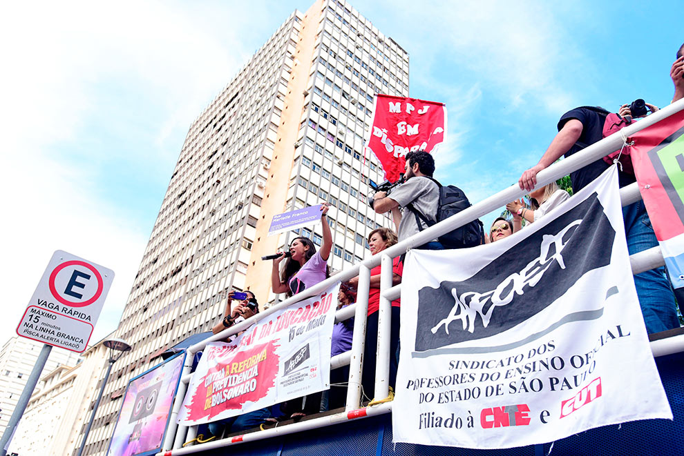 Manifestação no centro de Campinas