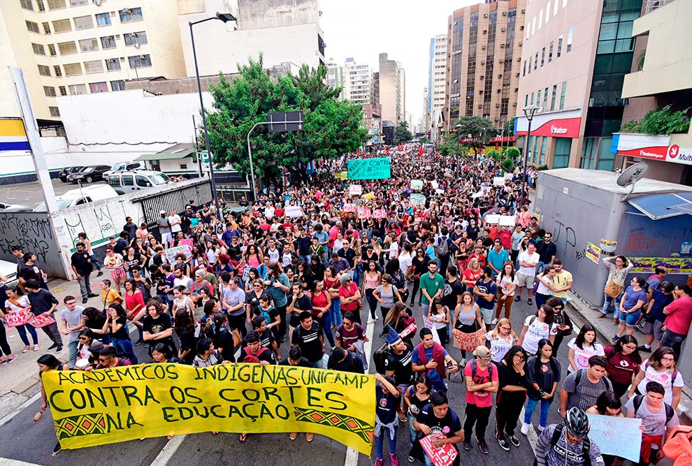 Manifestação no centro de Campinas