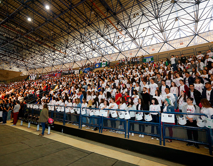 Ginásio Multidisciplinar da Unicamp durante a 10a. edição da Olimpíada Nacional de História do Brasil