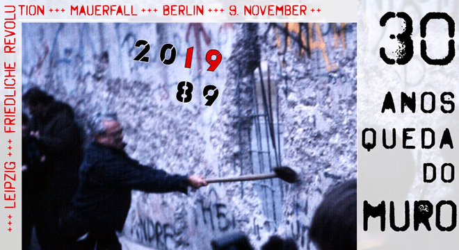 Cartaz de divulgação da série de filmes sobre queda do Muro de Berlim