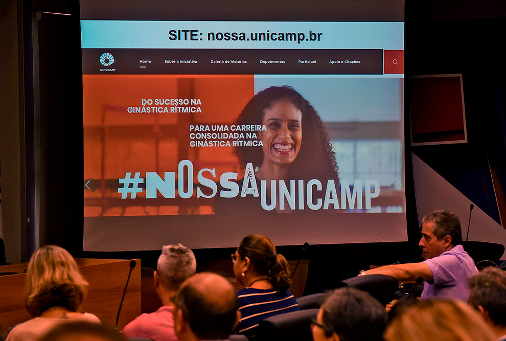 Lançamento da campanha "Nossa Unicamp" na sala do Conselho Universitário Lançamento da campanha "Nossa Unicamp" na sala do Conselho Universitário