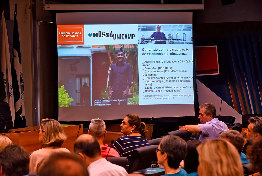 Lançamento da campanha "Nossa Unicamp" na sala do Conselho Universitário